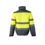 Veste de travail unisexe bicolore en polyester 180 g/m² Velilla couleur gris