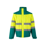 Veste de travail unisexe bicolore en polyester 180 g/m² Velilla couleur vert deuxième vue
