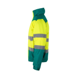Veste de travail unisexe bicolore en polyester 180 g/m² Velilla couleur vert troisième vue