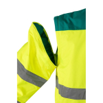 Veste de travail unisexe bicolore en polyester 180 g/m² Velilla couleur vert Huitième vue