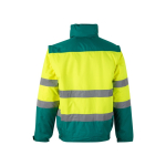 Veste de travail unisexe bicolore en polyester 180 g/m² Velilla couleur vert
