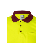 Polo bicolore réfléchissant de travail en polyester 160 g/m² Velilla couleur bordeaux cinquième vue