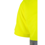 Polo bicolore réfléchissant de travail en polyester 160 g/m² Velilla couleur noir sixième vue