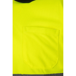 Polo bicolore réfléchissant de travail en polyester 160 g/m² Velilla couleur noir Septième vue