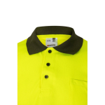 Polo bicolore réfléchissant de travail en polyester 160 g/m² Velilla couleur vert militaire cinquième vue
