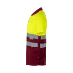Polo de travail extra large à manches courtes polyester 160 g/m² Velilla couleur bordeaux troisième vue