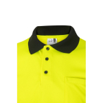 Polo de travail extra large à manches courtes polyester 160 g/m² Velilla couleur noir cinquième vue
