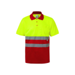 Polo de travail extra large à manches courtes polyester 160 g/m² Velilla couleur rouge deuxième vue