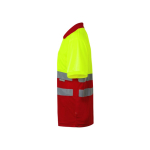 Polo de travail extra large à manches courtes polyester 160 g/m² Velilla couleur rouge troisième vue