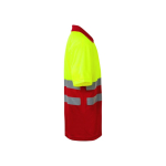 Polo de travail extra large à manches courtes polyester 160 g/m² Velilla couleur rouge quatrième vue