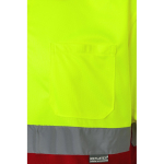 Polo de travail extra large à manches courtes polyester 160 g/m² Velilla couleur rouge sixième vue