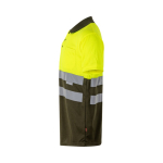 Polo de travail extra large à manches courtes polyester 160 g/m² Velilla couleur vert militaire troisième vue