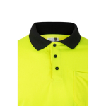 Polo de travail à manches longues avec réfléchissants 160 g/m² Velilla couleur noir cinquième vue