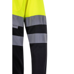 Polo de travail à manches longues avec réfléchissants 160 g/m² Velilla couleur noir sixième vue
