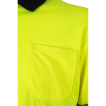 Polo de travail à manches longues avec réfléchissants 160 g/m² Velilla couleur noir Septième vue