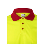 Polo de travail à manches longues avec réfléchissants 160 g/m² Velilla couleur rouge cinquième vue