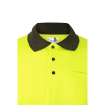 Polo de travail à manches longues avec réfléchissants 160 g/m² Velilla couleur vert militaire cinquième vue