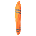 Habit de pluie de travail polyester réfléchissant 130 g/m² Velilla couleur orange fluorescent troisième vue