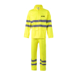 Habit de pluie de travail polyester réfléchissant 130 g/m² Velilla avec zone d'impression
