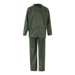 Habit de pluie de travail deux pièces polyester enduit 225 g/m² Velilla couleur vert deuxième vue