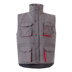 Gilet de travail unisexe multi-poches en polyester 120 g/m² Velilla couleur rouge deuxième vue