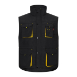 Gilet de travail unisexe multi-poches en polyester 120 g/m² Velilla couleur jaune deuxième vue