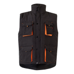 Gilet de travail unisexe multi-poches en polyester 120 g/m² Velilla couleur orange deuxième vue