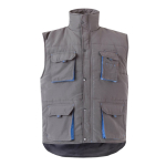 Gilet de travail unisexe multi-poches en polyester 120 g/m² Velilla couleur bleu roi deuxième vue