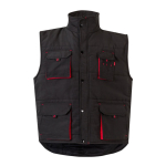 Gilet de travail unisexe multi-poches en polyester 120 g/m² Velilla couleur rouge foncé deuxième vue