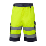 Bermuda de travail couleurs vives élément réfléchissant 210 g/m² Velilla couleur jaune deuxième vue