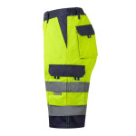 Bermuda de travail couleurs vives élément réfléchissant 210 g/m² Velilla couleur jaune troisième vue