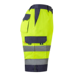 Bermuda de travail couleurs vives élément réfléchissant 210 g/m² Velilla couleur jaune quatrième vue