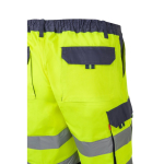 Bermuda de travail couleurs vives élément réfléchissant 210 g/m² Velilla couleur jaune sixième vue
