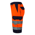 Bermuda de travail couleurs vives élément réfléchissant 210 g/m² Velilla couleur orange troisième vue