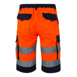 Bermuda de travail couleurs vives élément réfléchissant 210 g/m² Velilla couleur orange