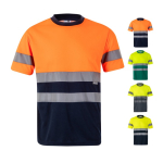T-shirt technique de travail polyester réfléchissants 140 g/m² Velilla diverses couleurs