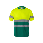 T-shirt de travail et éléments réfléchissants polyester 140 g/m² Velilla couleur vert deuxième vue