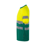 T-shirt de travail et éléments réfléchissants polyester 140 g/m² Velilla couleur vert troisième vue