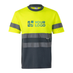 T-shirt de travail et éléments réfléchissants polyester 140 g/m² Velilla avec zone d'impression