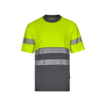 T-shirt de travail bicolore piqué de coton et polyester 150 g/m² Velilla couleur gris deuxième vue