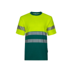 T-shirt de travail bicolore piqué de coton et polyester 150 g/m² Velilla couleur vert deuxième vue