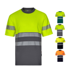 T-shirt de travail bicolore piqué de coton et polyester 150 g/m² Velilla diverses couleurs