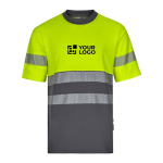T-shirt de travail bicolore piqué de coton et polyester 150 g/m² Velilla avec zone d'impression