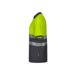 Polo de travail piqué manches courtes coton polyester 150 g/m² Velilla couleur gris troisième vue