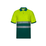 Polo de travail piqué manches courtes coton polyester 150 g/m² Velilla couleur vert deuxième vue
