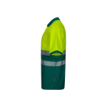 Polo de travail piqué manches courtes coton polyester 150 g/m² Velilla couleur vert troisième vue