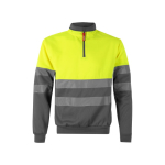 Pull de travail en polyester avec tissu polaire 300 g/m² Velilla couleur gris