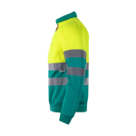 Pull de travail en polyester avec tissu polaire 300 g/m² Velilla couleur vert troisième vue