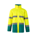 Parka de travail réfléchissante extra grande polyester 190 g/m² Velilla couleur vert deuxième vue