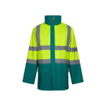 Parka de travail 4 en 1 en polyester enduit PU 180 g/m² Velilla couleur vert deuxième vue
